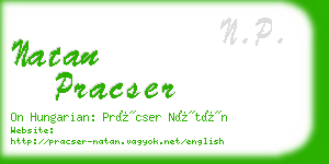 natan pracser business card